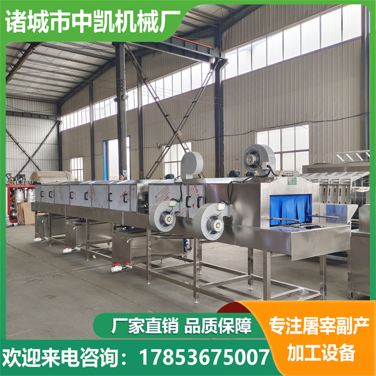 Tunnel type basket washing machine, high-pressure spray turnover basket washing machine, large degreasing and washing machine