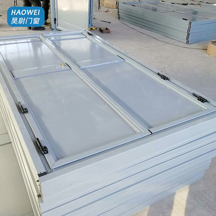 Customized color coated steel plate doors and windows with multiple styles for sliding and pulling, available for selection