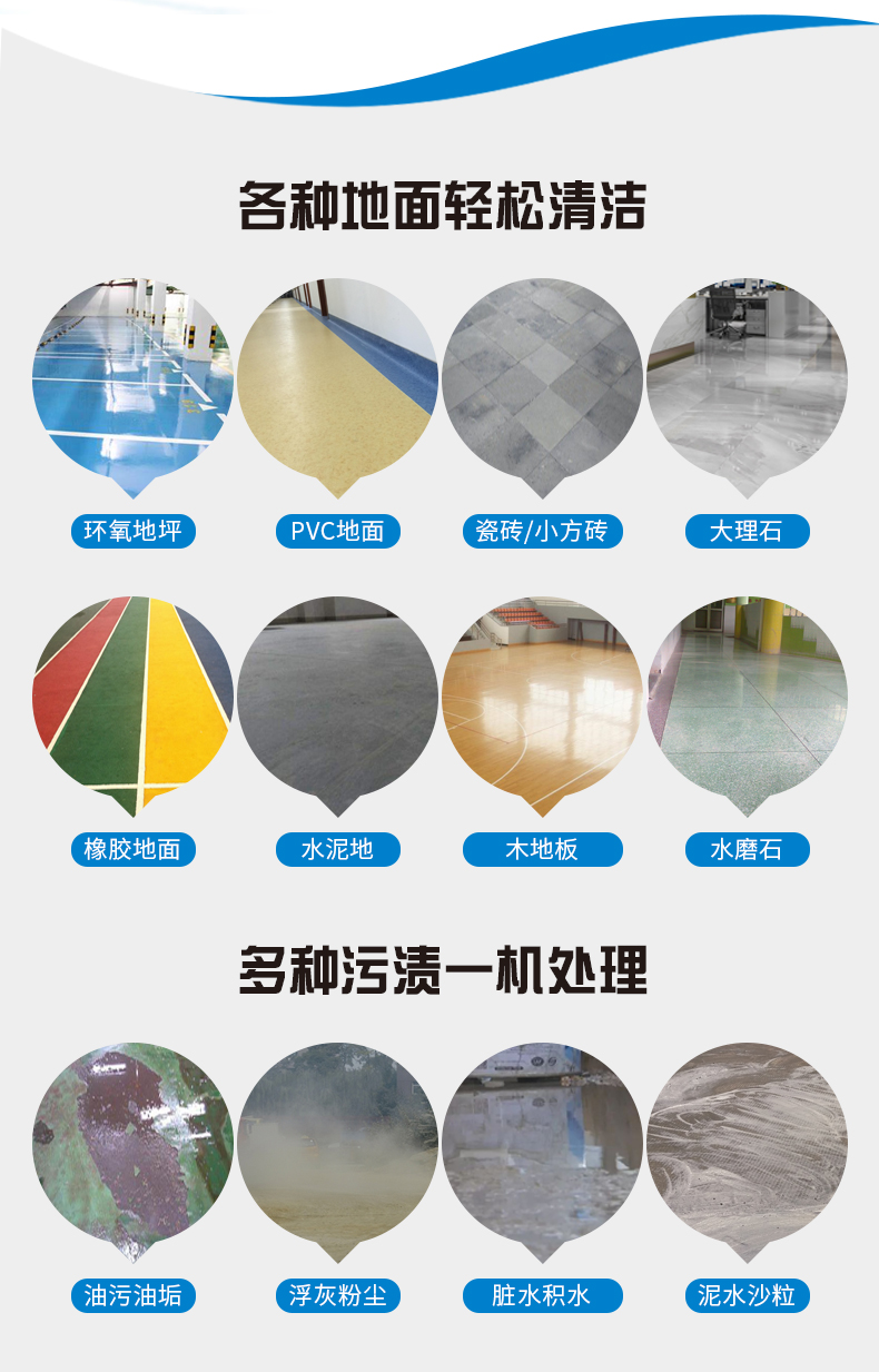 Hand Pushed Shopping Mall Electric Floor Wash Machine Aitejie Small Canteen Hospital Ceramic Tile Hand mopping Machine