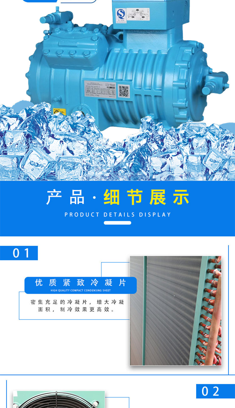 Bizer Refrigeration Compressor 6FE-50 6F-50.2 Cold Storage Refrigeration Machine Freezing and Preservation Storage