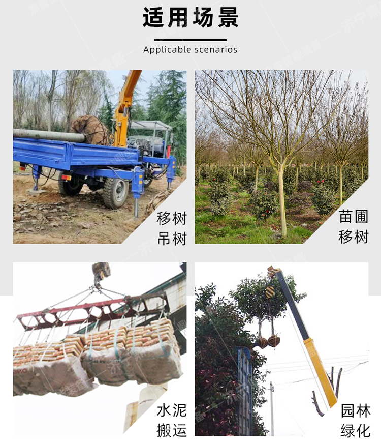 Rural Three Wheel Truck Mounted Crane for the Five March Construction Crane, Nursery Use Three Wheel Crane, 3 Tons, Dingsheng