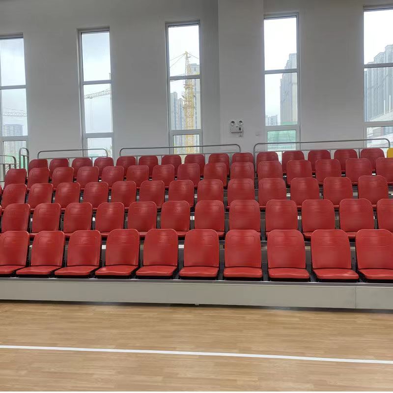 Front flip telescopic stand seat electric folding hollow blow molding chair basketball stadium auditorium