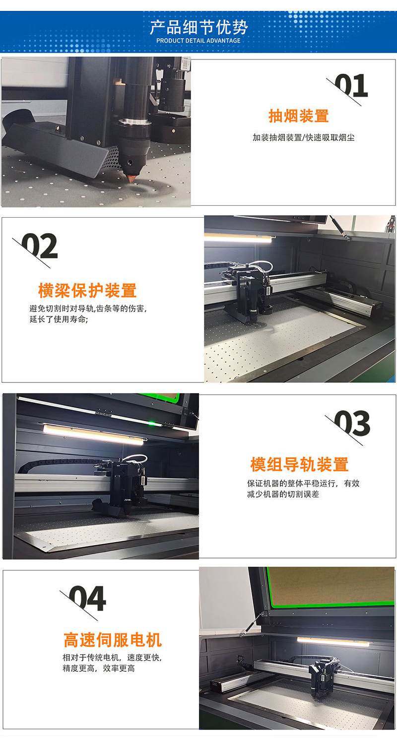 Plastic laser cutting machine PP/PE/PVC/ABS/PET cutting equipment Plastic silicone rubber cutting machine