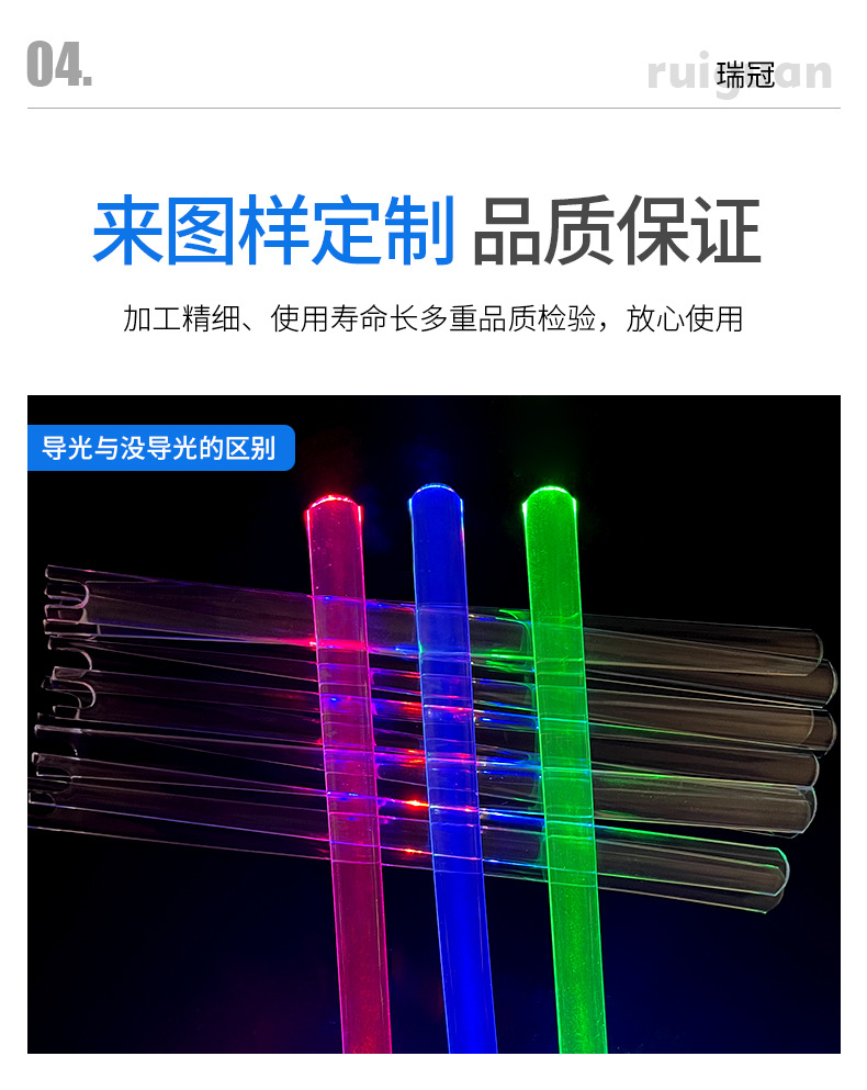 Luminous bracelet pet collar 10mm 8mm TPU light guide strip - flat strip Ruiguan rubber plastic