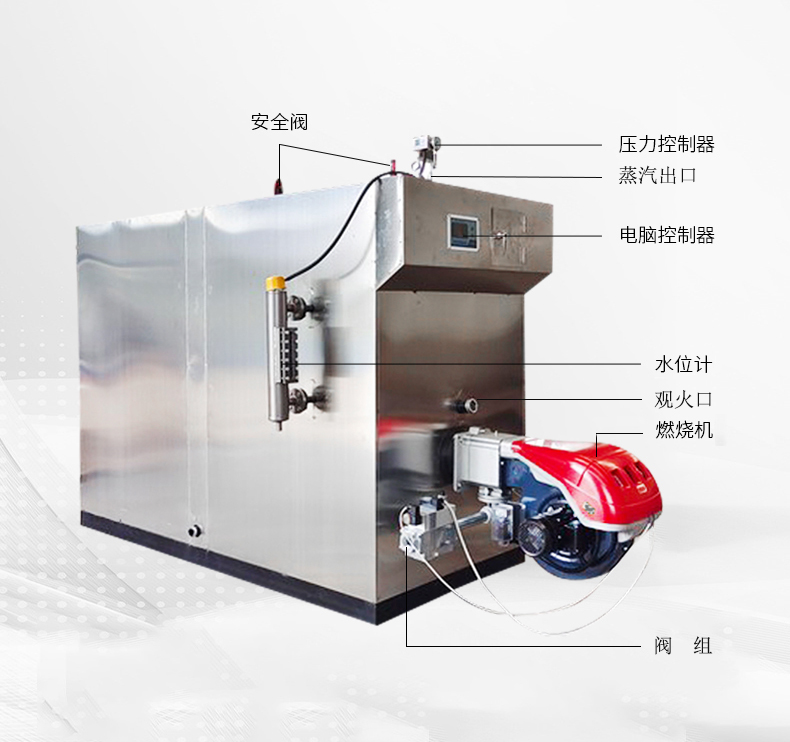 Oil and gas steam generator, fully automatic heat source, integrated steam equipment, 1000KG heating boiler