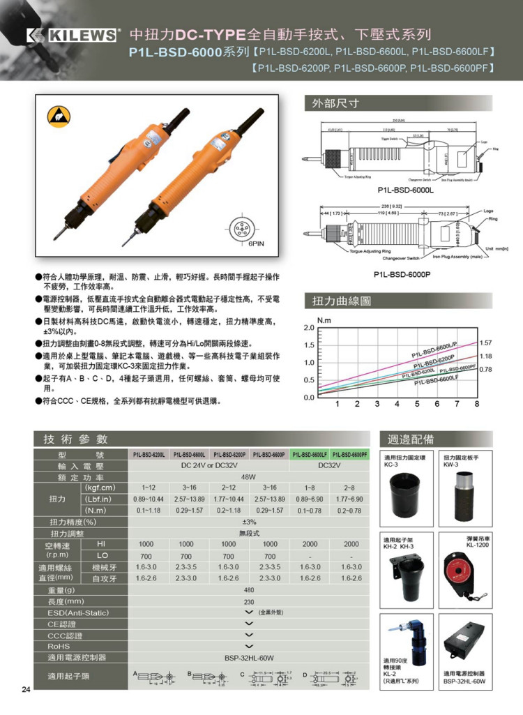 奇力速KILEWS电动螺丝刀起子P1L-BSD-6600L 多年经验