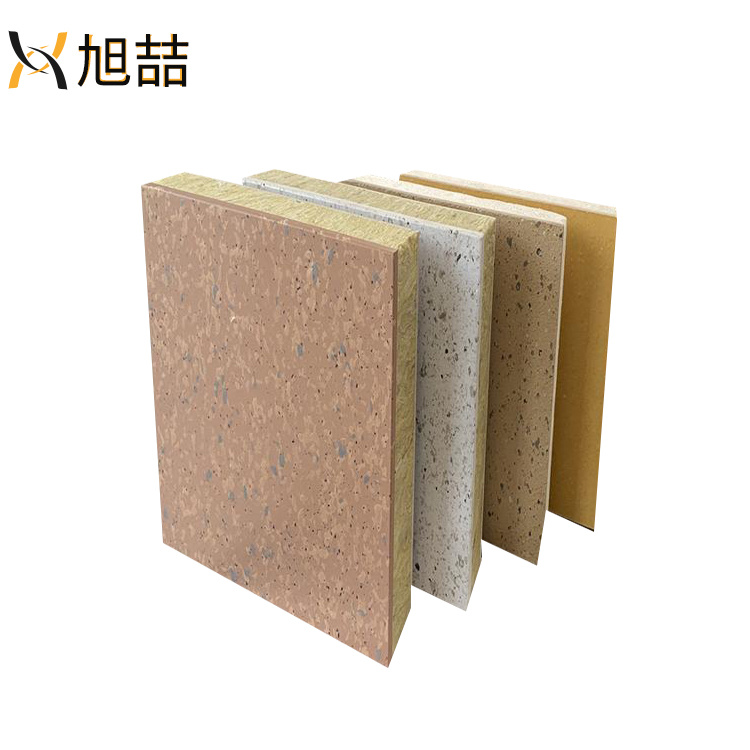 Interior and exterior wall insulation and decoration integrated board, polyurethane rock wool sandwich board, old building renovation, metal carved board