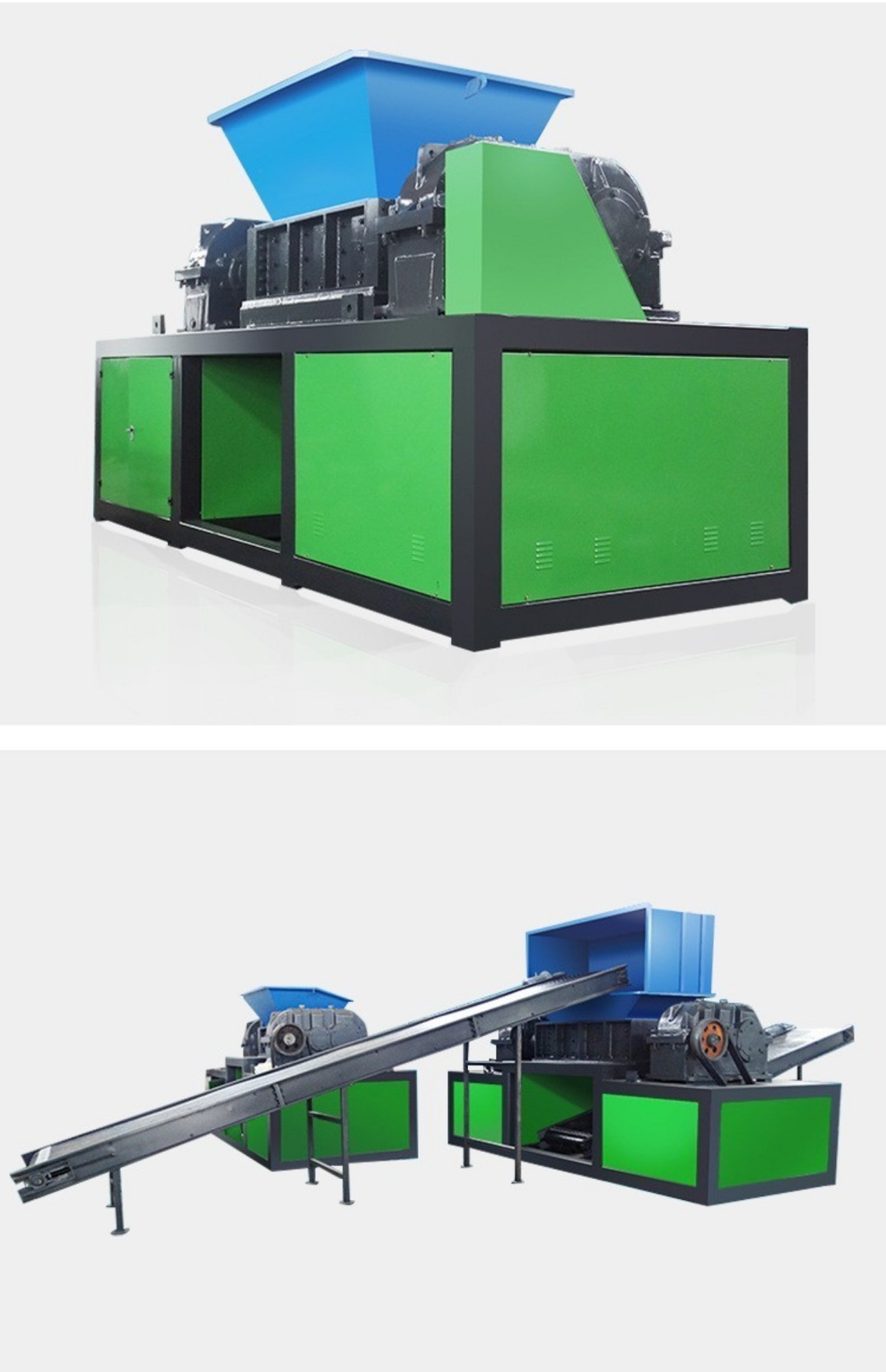 1000 type shear type dual axis electric wire shredder fiber optic glass fiber crusher display screen plug-in board crusher Zhuoheng