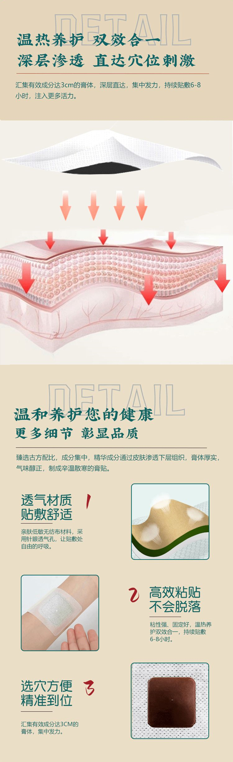 Acupoint pressure stimulation patch for winter and summer, Sanfutie manufacturer, three volt day conditioning regimen