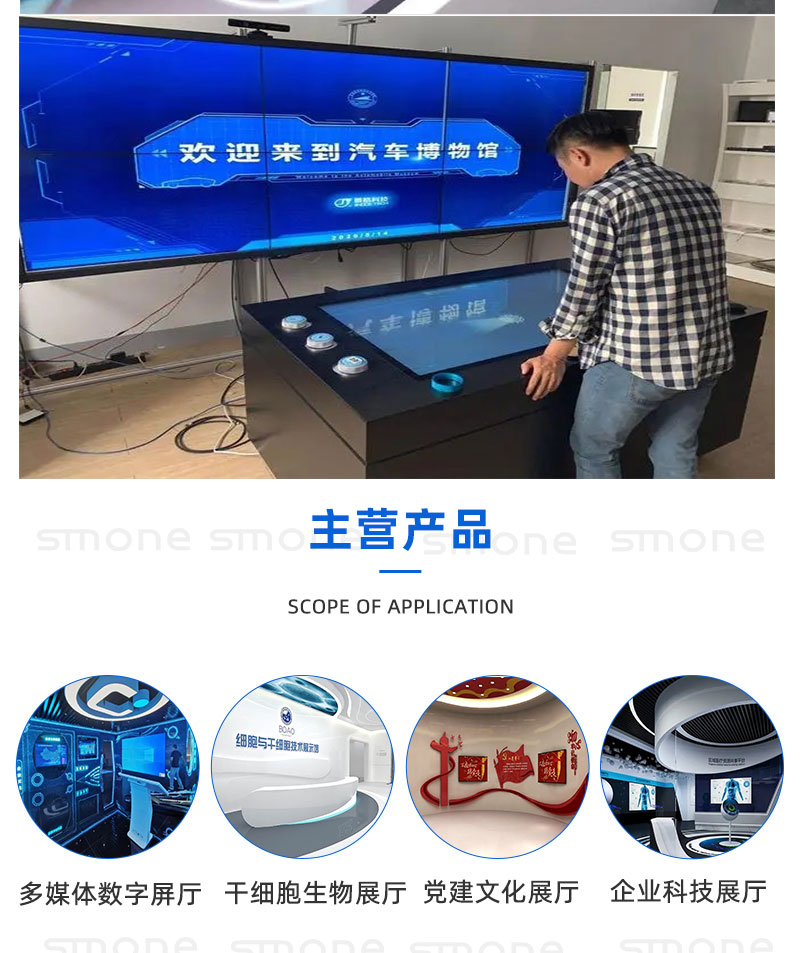 Multimedia exhibition hall equipment/object recognition table/system integration digital content production