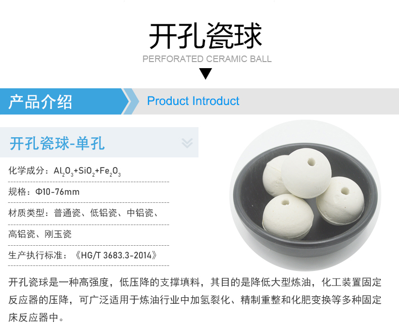 Customization of Low Aluminum Single Cell Porcelain Ball, Alumina Open Cell Ball Support Agent, Chemical Filler Support