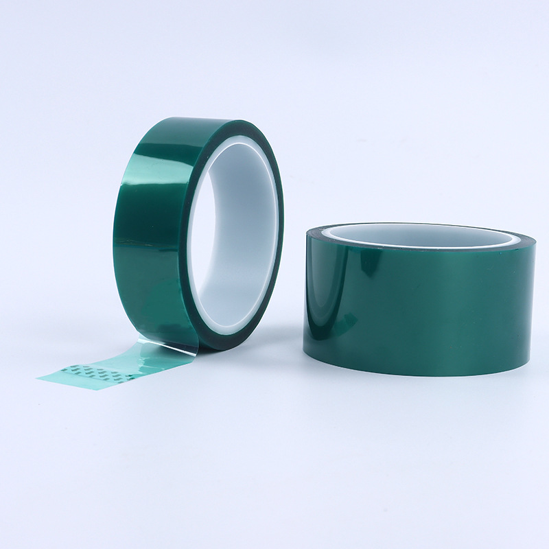 PET green tape, high-temperature resistant tape, masking silicone black double-sided transparent insulating polyester film adhesive