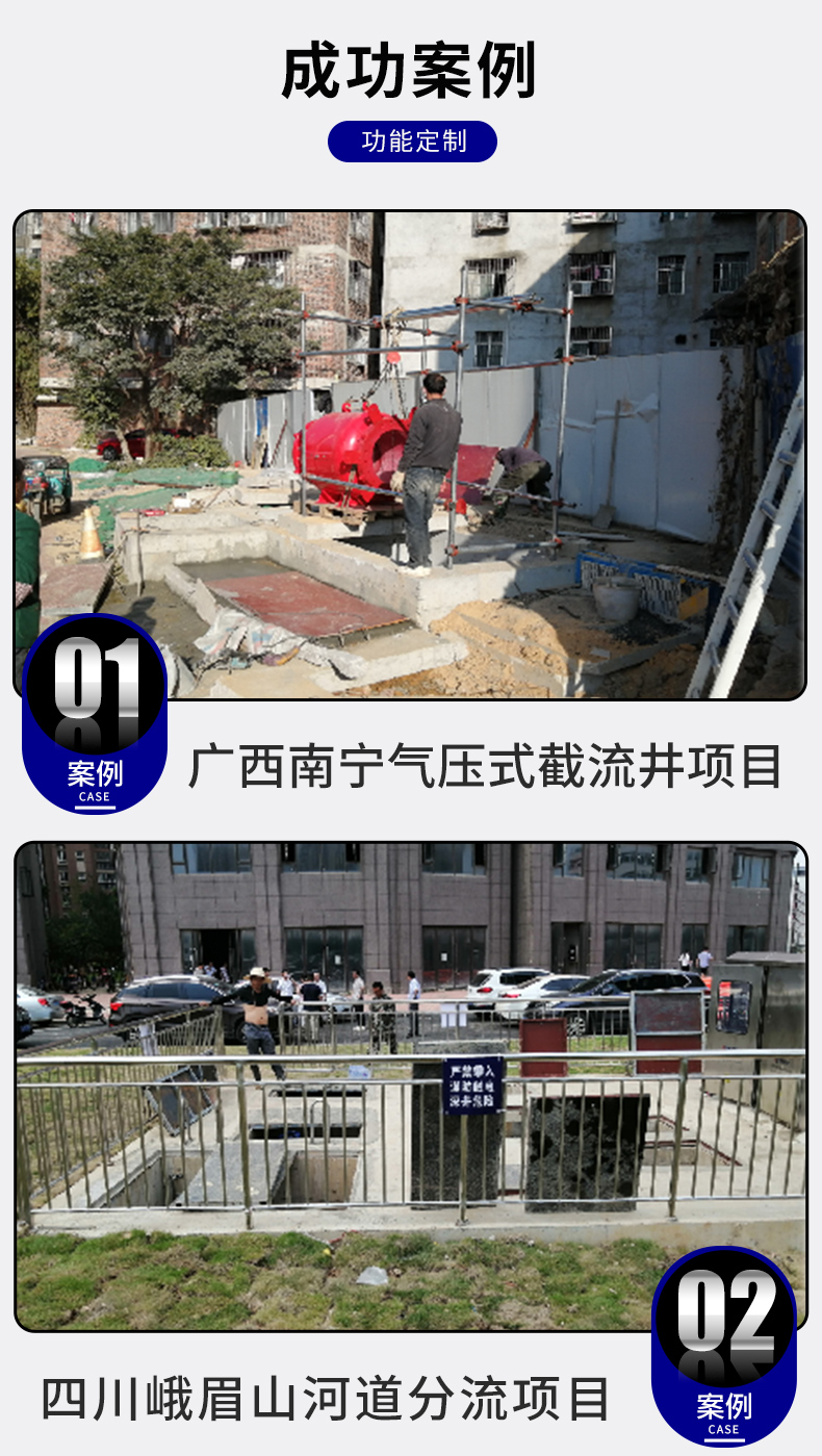 Integrated interception well rainwater and sewage diversion equipment made of Hongyang Technology stainless steel material