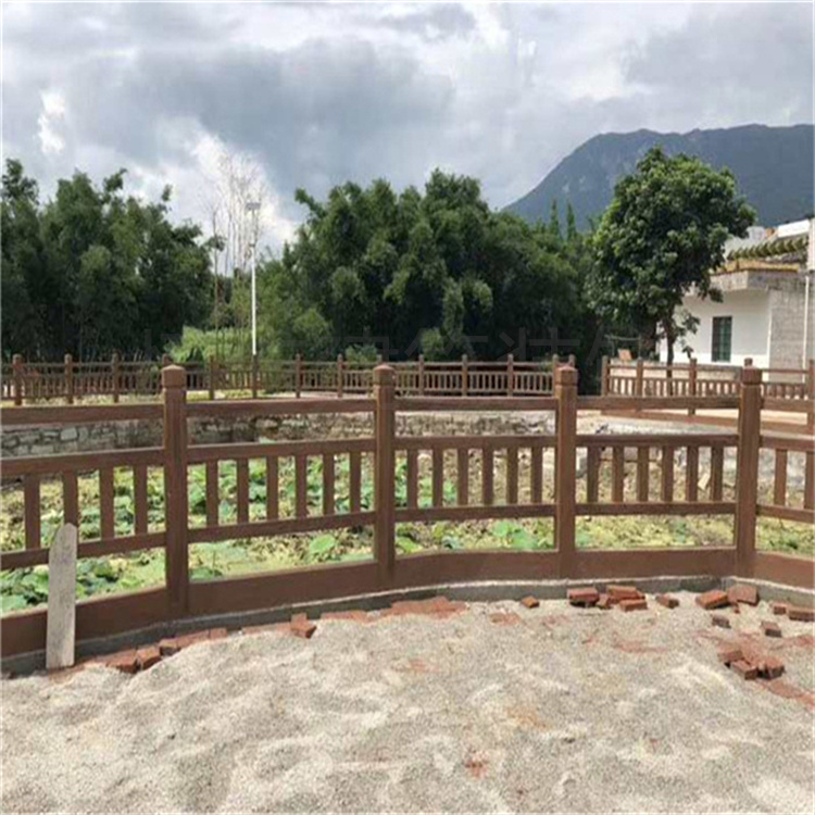 Supply of 8mm reinforced lawn guardrail with imitation wood cement fence, Hengyi Building Materials