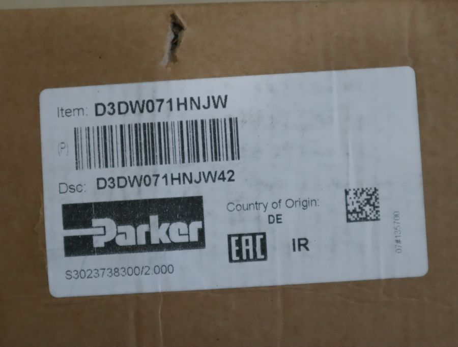 D3DW071HNJW D3DW071HNJW42 美国派克PARKER电磁阀现货德国产