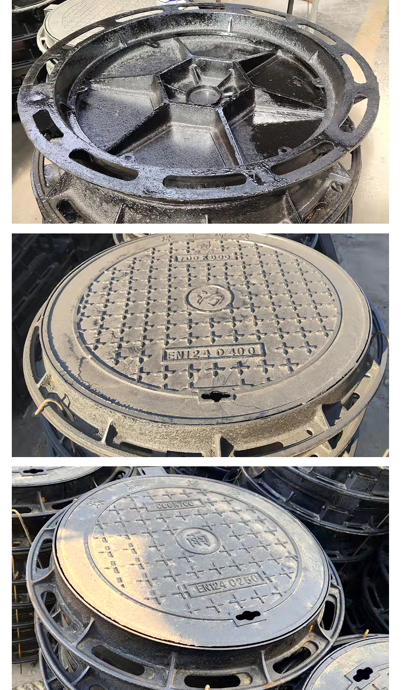 Spheroidal graphite cast iron manhole cover DN700, 800, 900, 1000 rainwater, sewage, power valve well stock