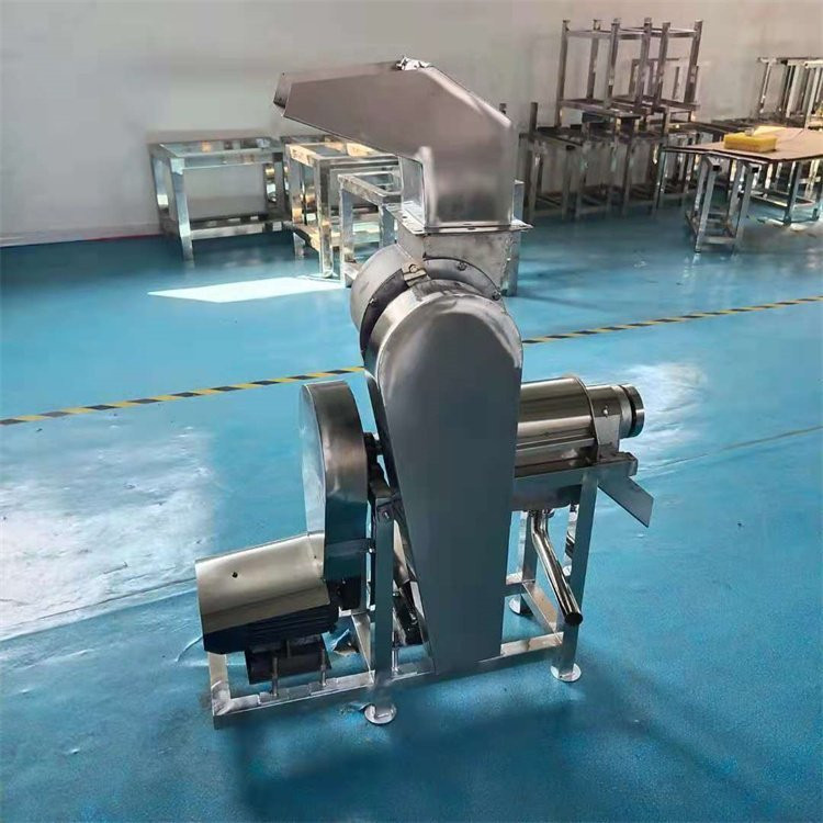 Industrial Vegetable Leaf Herb Spiral Juicing Machine Single Spiral Stainless Steel Juicing Machine Vegetable Crushing and Beating Machine