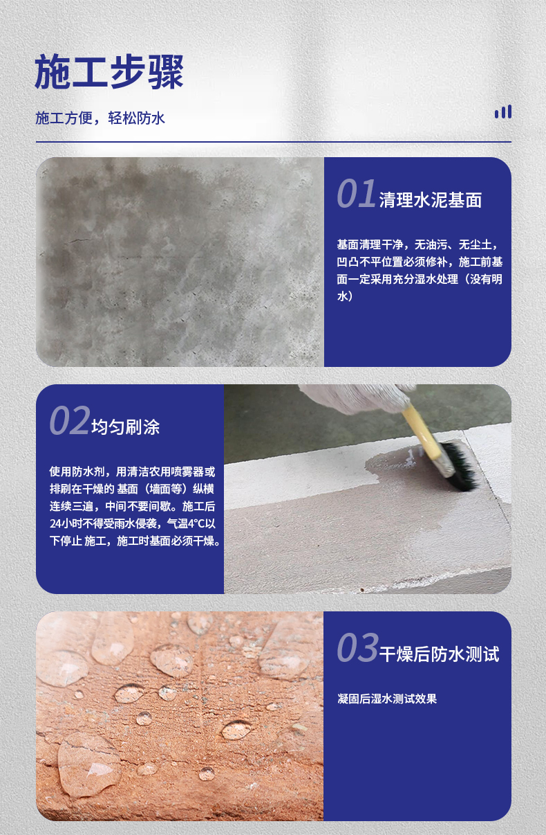 Water-based waterproof agent water-based permeable inorganic waterproof Cesspit bridge special anti-corrosion