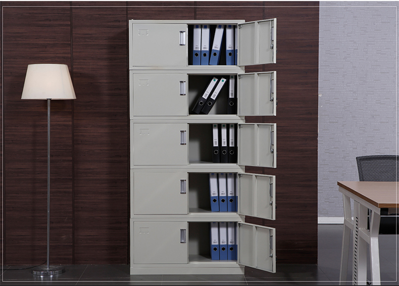 Split five section iron sheet cabinet, file cabinet, office storage data cabinet, locked voucher, top cabinet, financial file cabinet