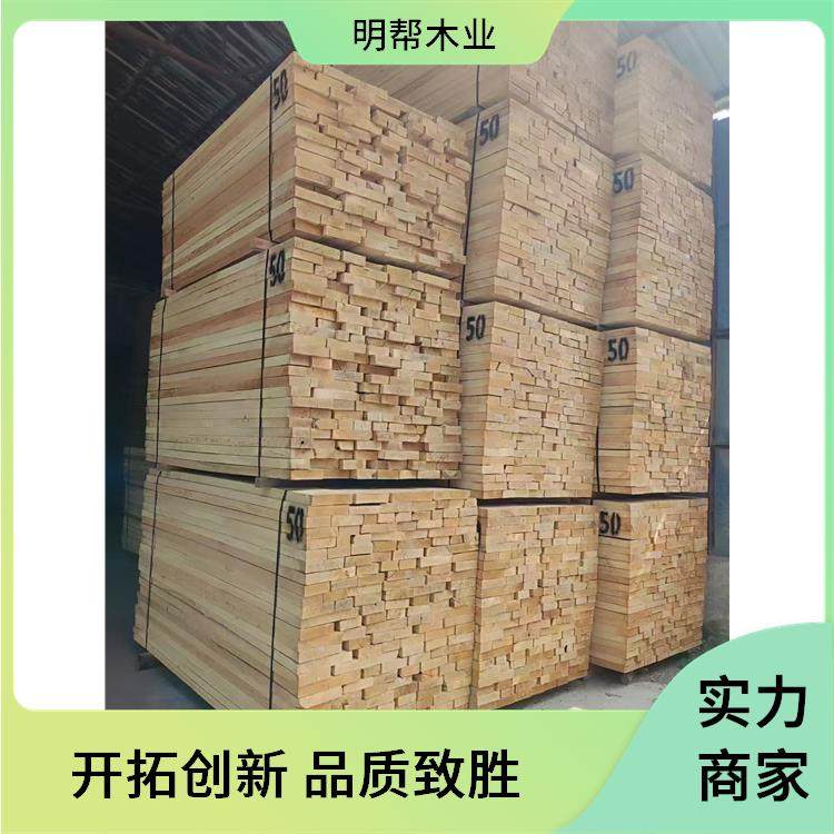 明帮木业 无节 白椿木烘干板材 粗细可选 用作建筑构件