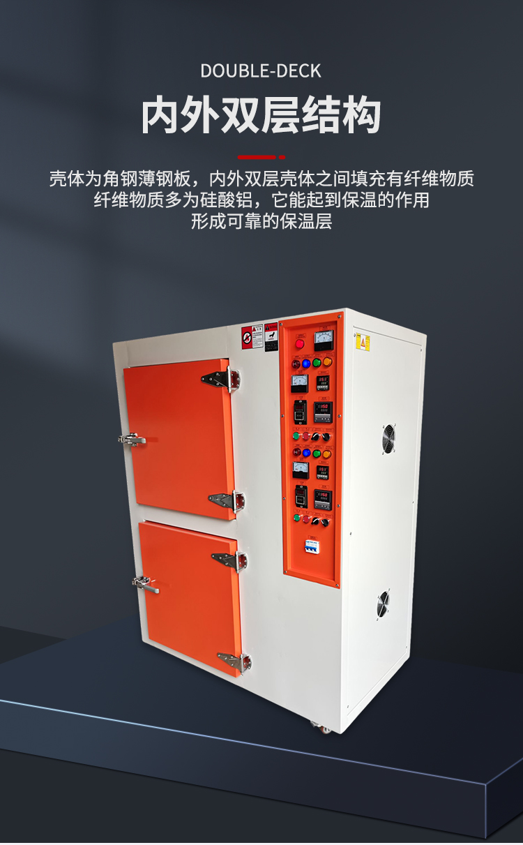 Industrial oven, air hot air circulation, double door transmission, constant temperature oven, Fule