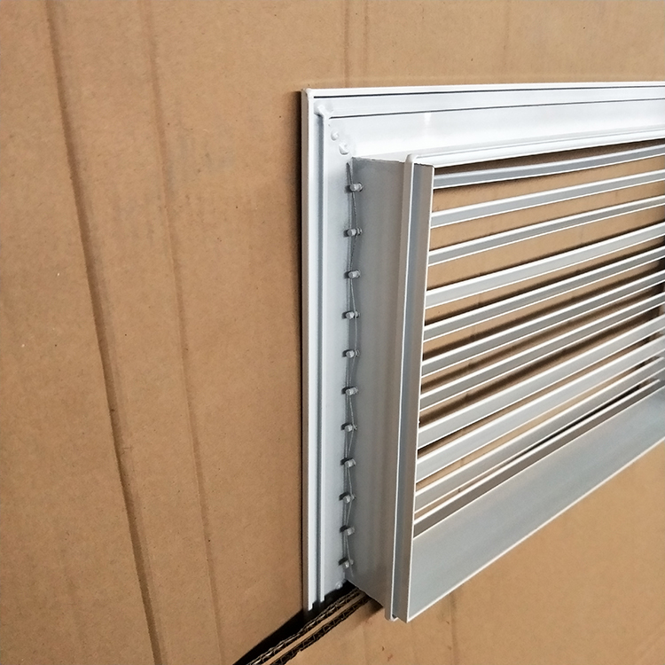单层百叶式风口可带调节 可定制铝合金及不锈钢材质 