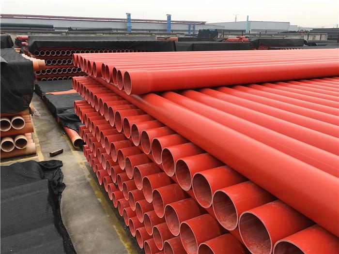 Buried Wire and Cable Protection Pipe CPVC Orange High Voltage Power Pipe DN110