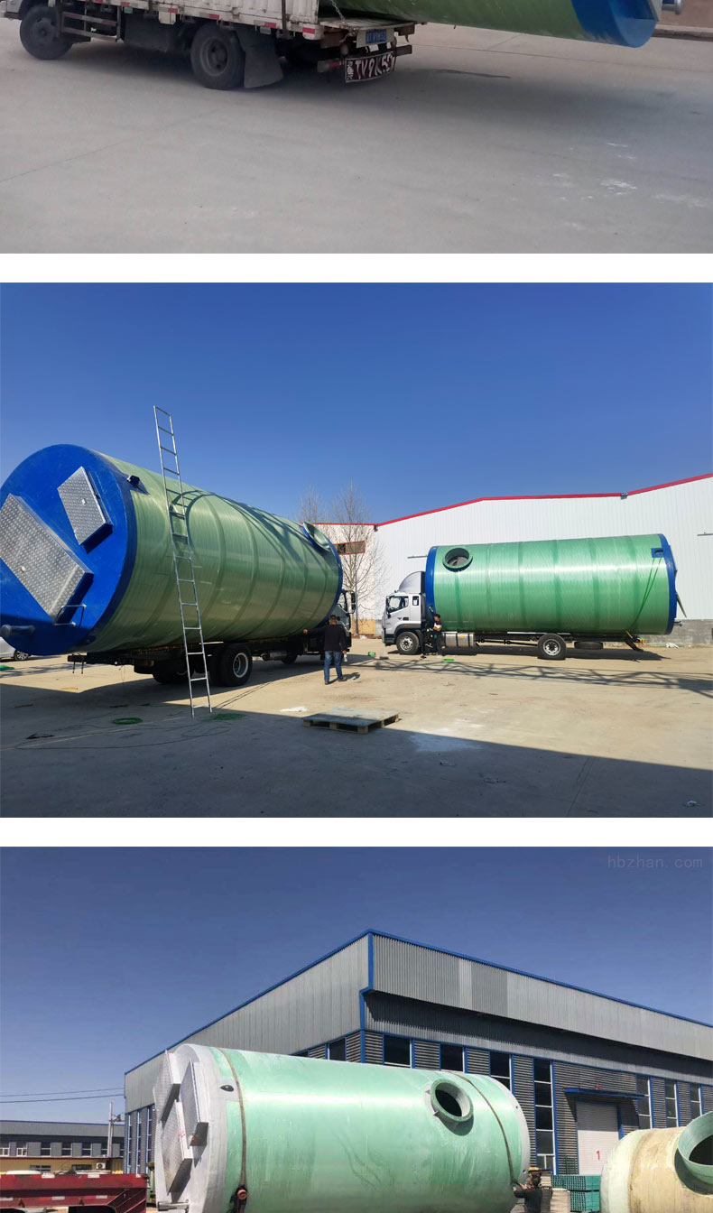 Jukai buried integrated domestic sewage treatment pump station, manufacturer of fiberglass intelligent prefabricated pump station