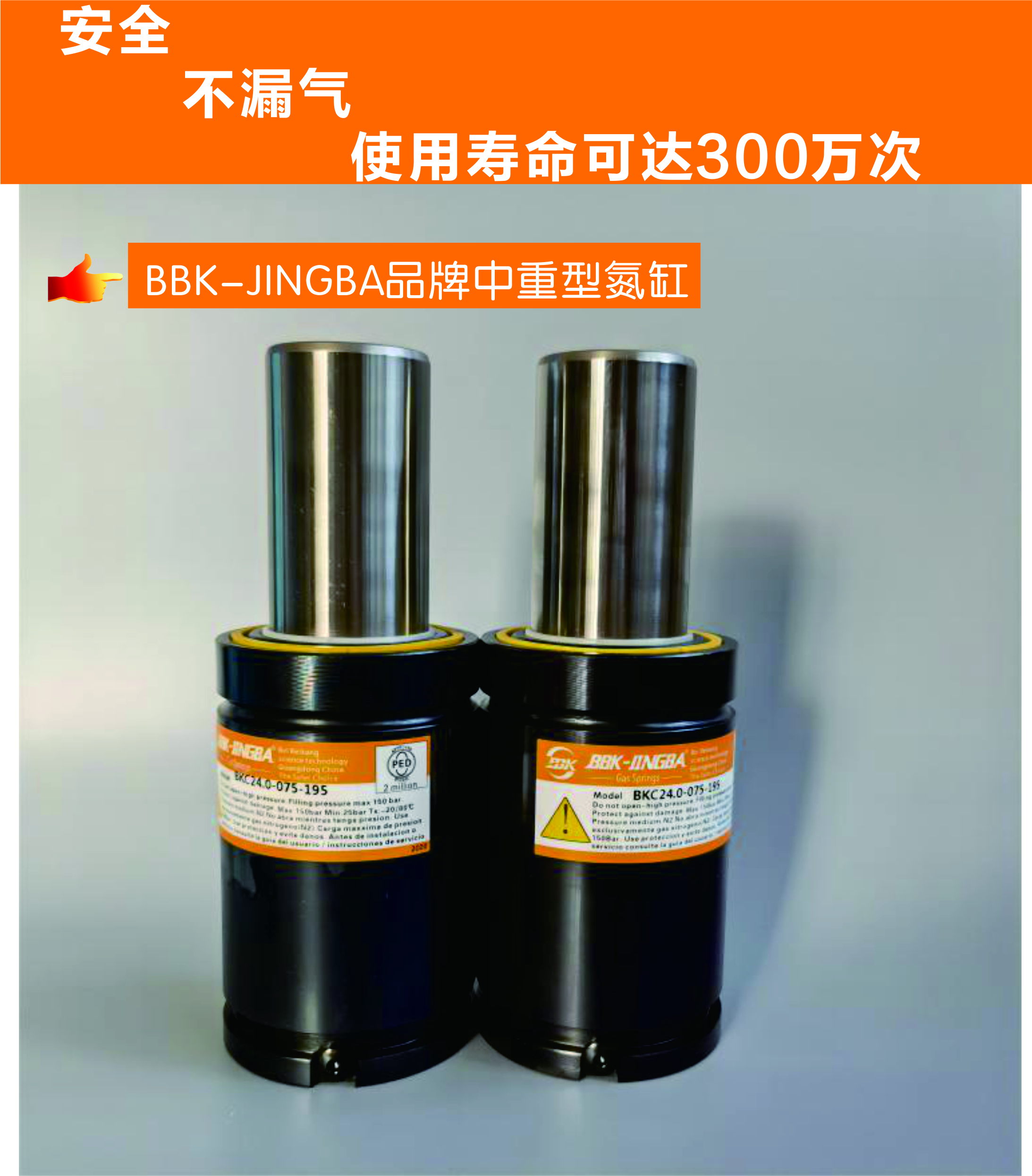 Beibeikang Safety Relief Design TSS Seal Automotive Mold Nitrogen Cylinder YW/FX/BKC/X170-80