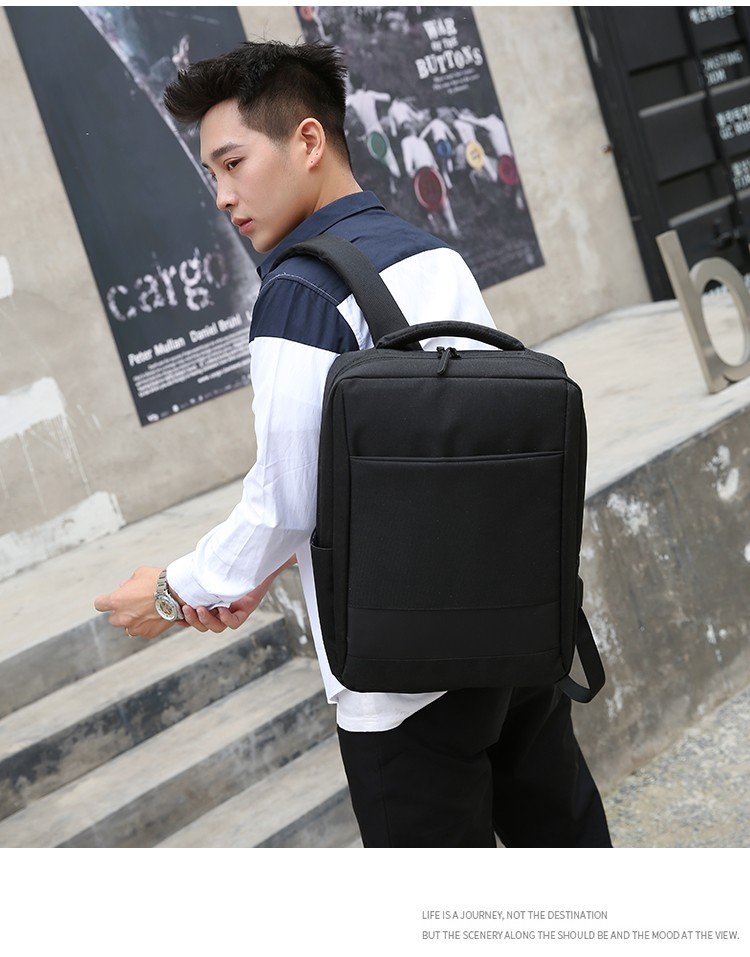 【 Customized 】 Men's backpack with large capacity and multifunctional laptop backpack for students