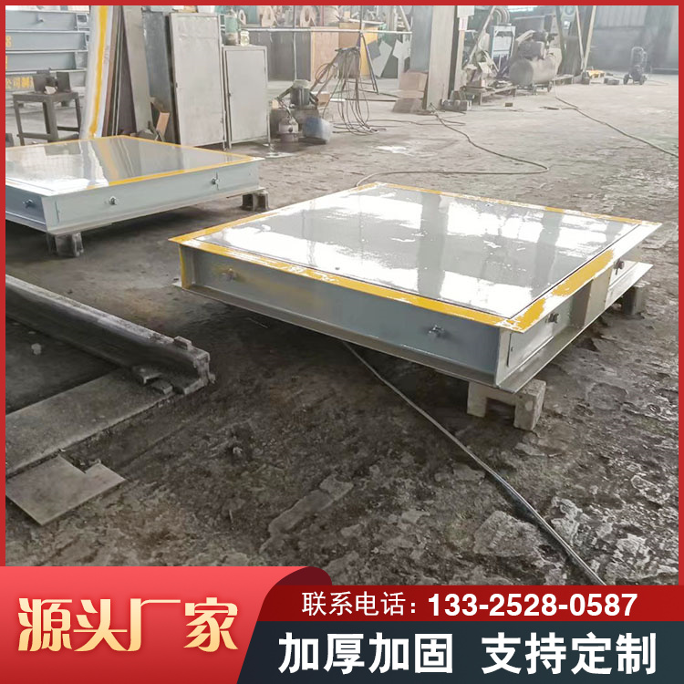 All steel weighing platform with thickened steel plate subjected to uniform force on the ground, weighing 10 meters and 150 tons. Customized by Duolaitu