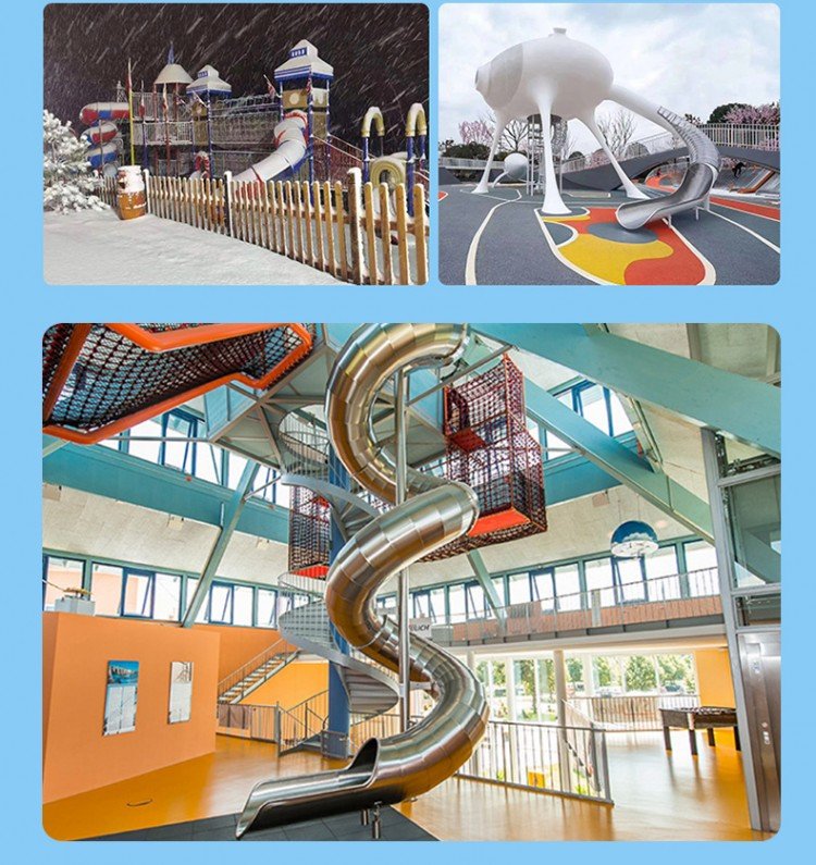 Non standard customized large-scale stainless steel slide theme park to create a manufacturer of unpowered amusement equipment and outdoor facilities