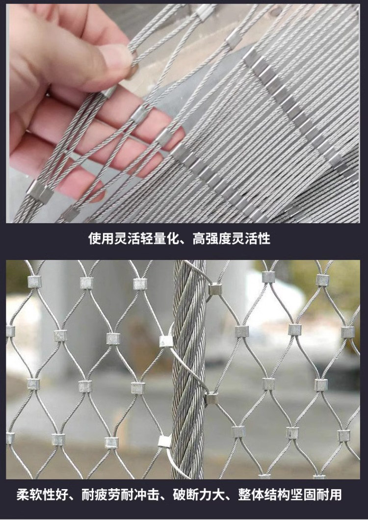 Hengding Animal Breeding Protective Fence Golden Monkey Venue Bird Talk Forest Special 304 Stainless Steel Rope Net Customizable