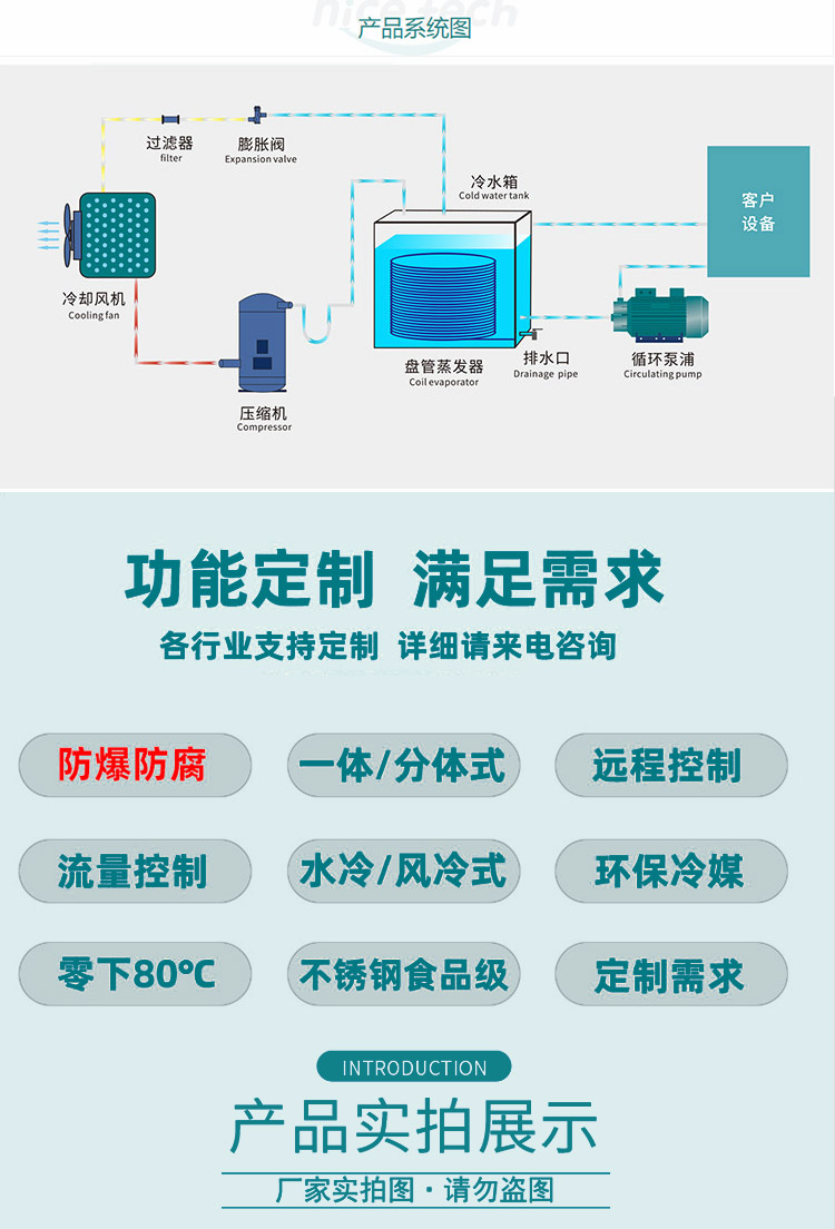 5 air-cooled chillers, injection molded ice water chillers, 5p chillers, Nessen temperature control