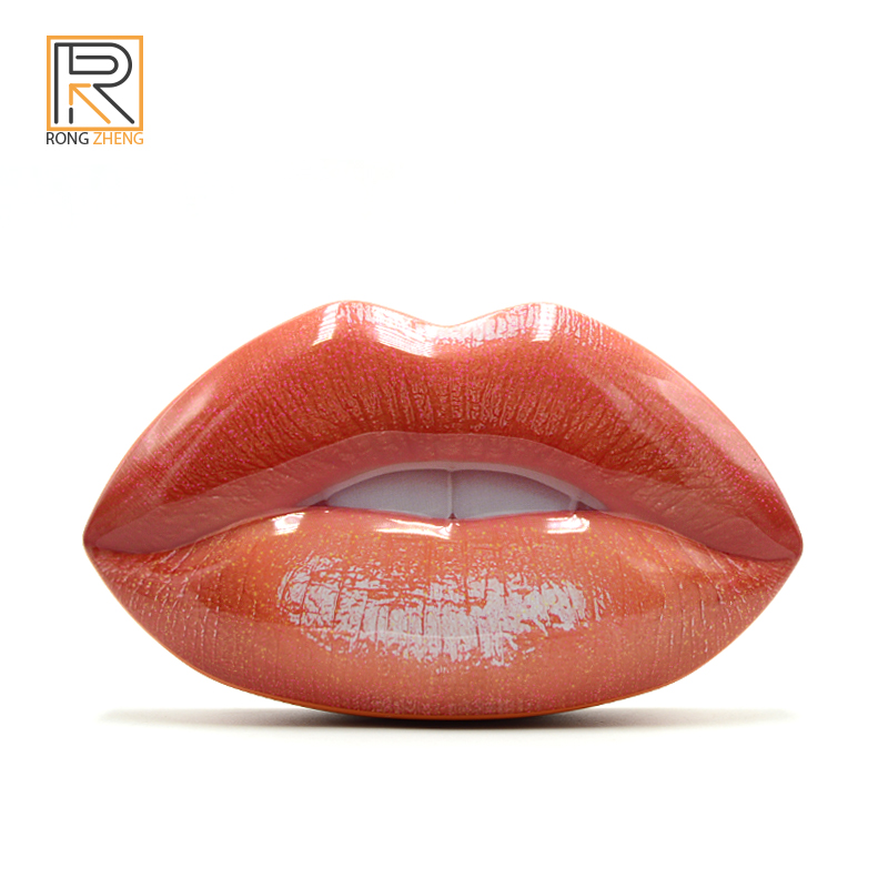 Source manufacturer produces cross-border tinplate lip shaped packaging iron box lipstick lip color eyeliner pencil box