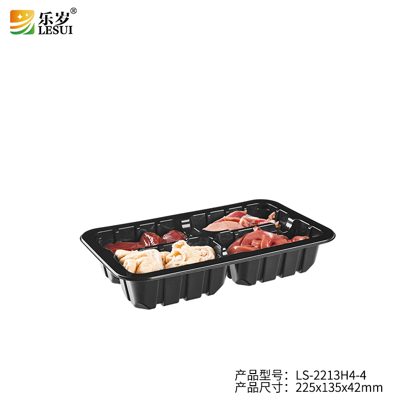 Le Sui Black Transparent Double 3 Splice Single Double Grid PP2213 * 3/4/6CM Cold Fresh Meat Air Conditioning Lock Fresh Box Manufacturer