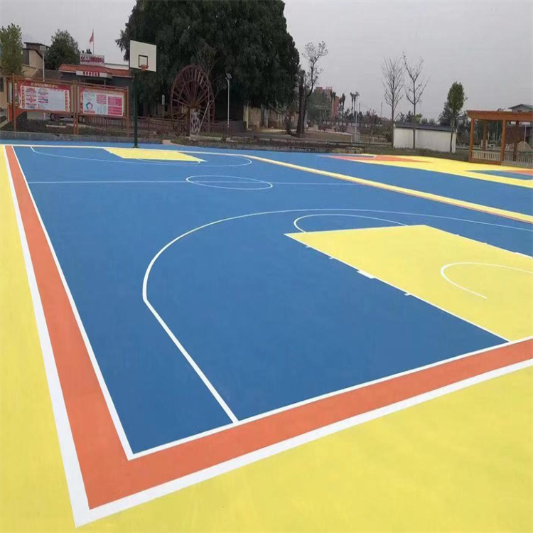 Ming Yu Han Qin silicon PU water-based Basketball court is environmentally friendly, durable, easy to clean, and not easy to generate bubbles. Construction is simple. 5mm