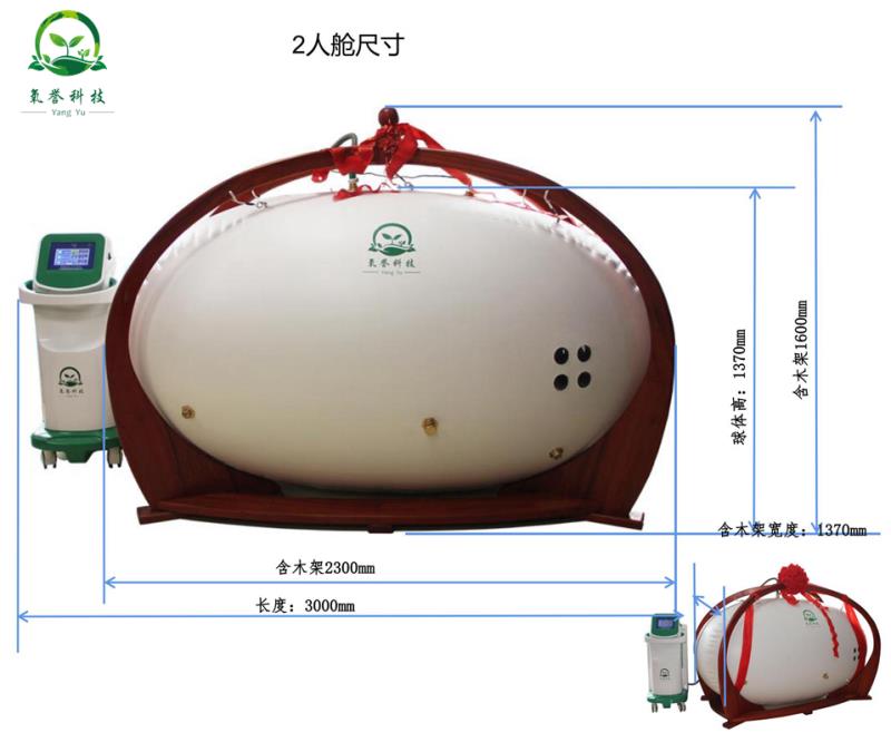 New upgraded version of Oxygen Yu Technology for two people to jointly use a civilian high-pressure oxygen chamber and a household negative ion ecological chamber