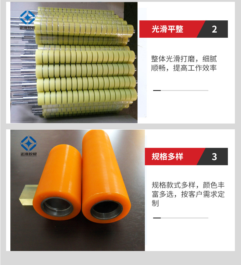 Processing customized wear-resistant rubber rollers Mechanical processing polyurethane coated rubber rollers