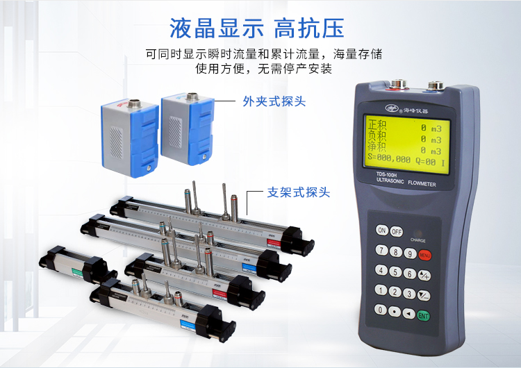 Dalian Haifeng handheld ultrasonic flowmeter flow inspection operation is convenient and can be used at any time