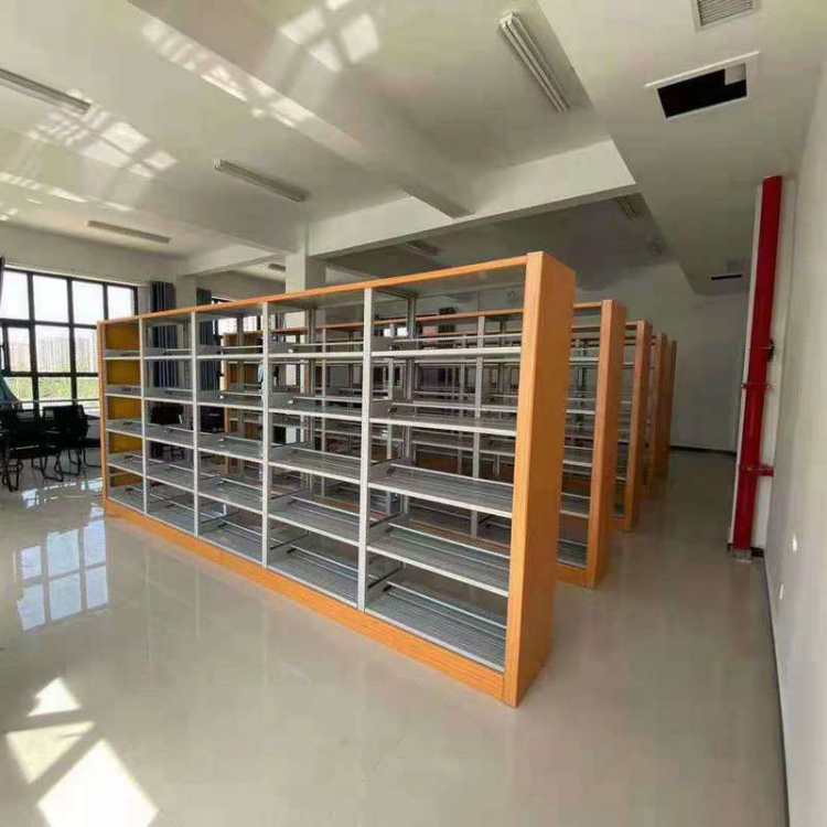 鸿盛源 双面自习室图书架 学校阅读室资料架 工艺品书籍架