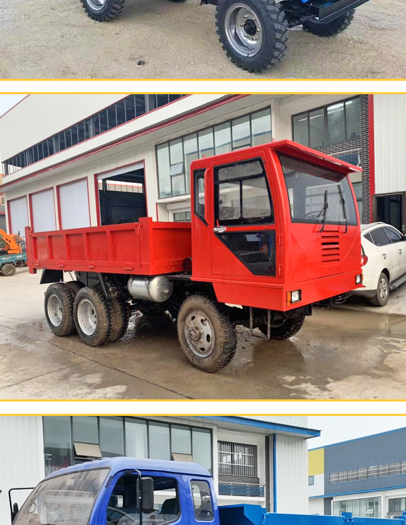 Wet braking mining transport vehicle Wheel type four-wheel drive underground transport vehicle Metal ore tipping bucket self unloading slag transport vehicle