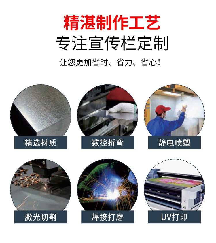 Yangsheng Intelligent Outdoor Newspaper Reading Board Signboard Cultural Promotion Galvanized Sheet Baking Paint Process Production