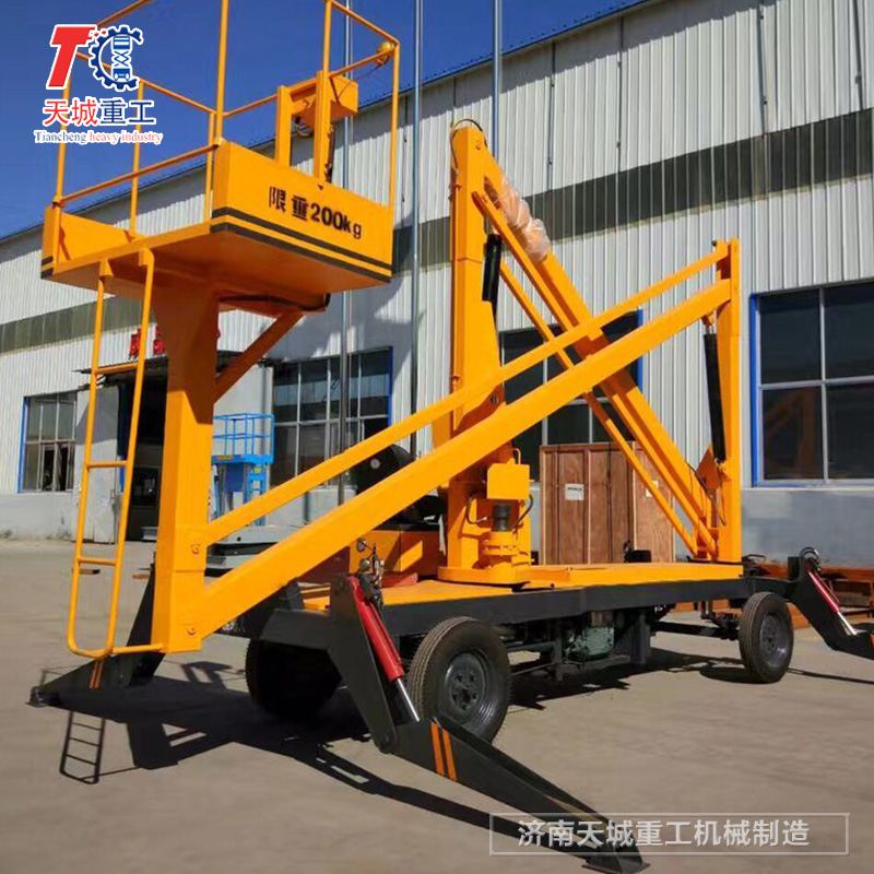 Curved arm elevator telescopic arm lifting platform outdoor Aerial work platform self-propelled horizontal extension indoor