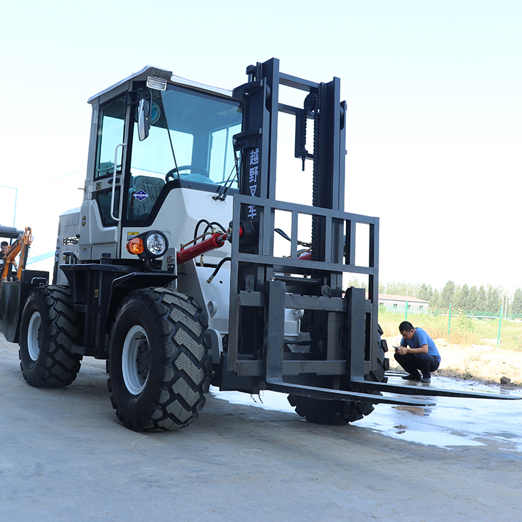 New diesel hydraulic off-road forklift automatic transmission off-road forklift 3.5 ton diesel forklift