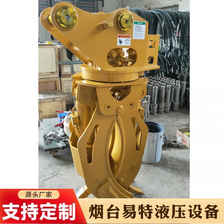 Yite Excavator Grasping Wood Craft to Create High Quality Port Wood Factory Grasping and Loading Efficiency