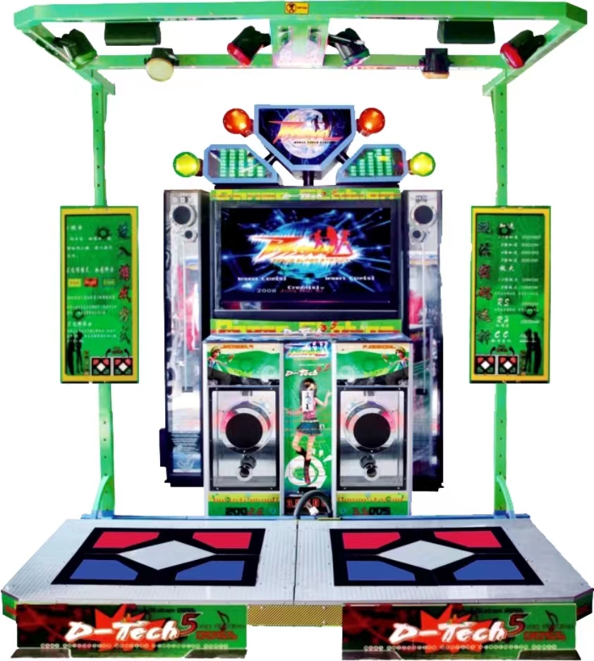 The new 5th generation hand and foot dance electromechanical game city children's playground E dance becomes famous, dazzling dance century body feeling game console