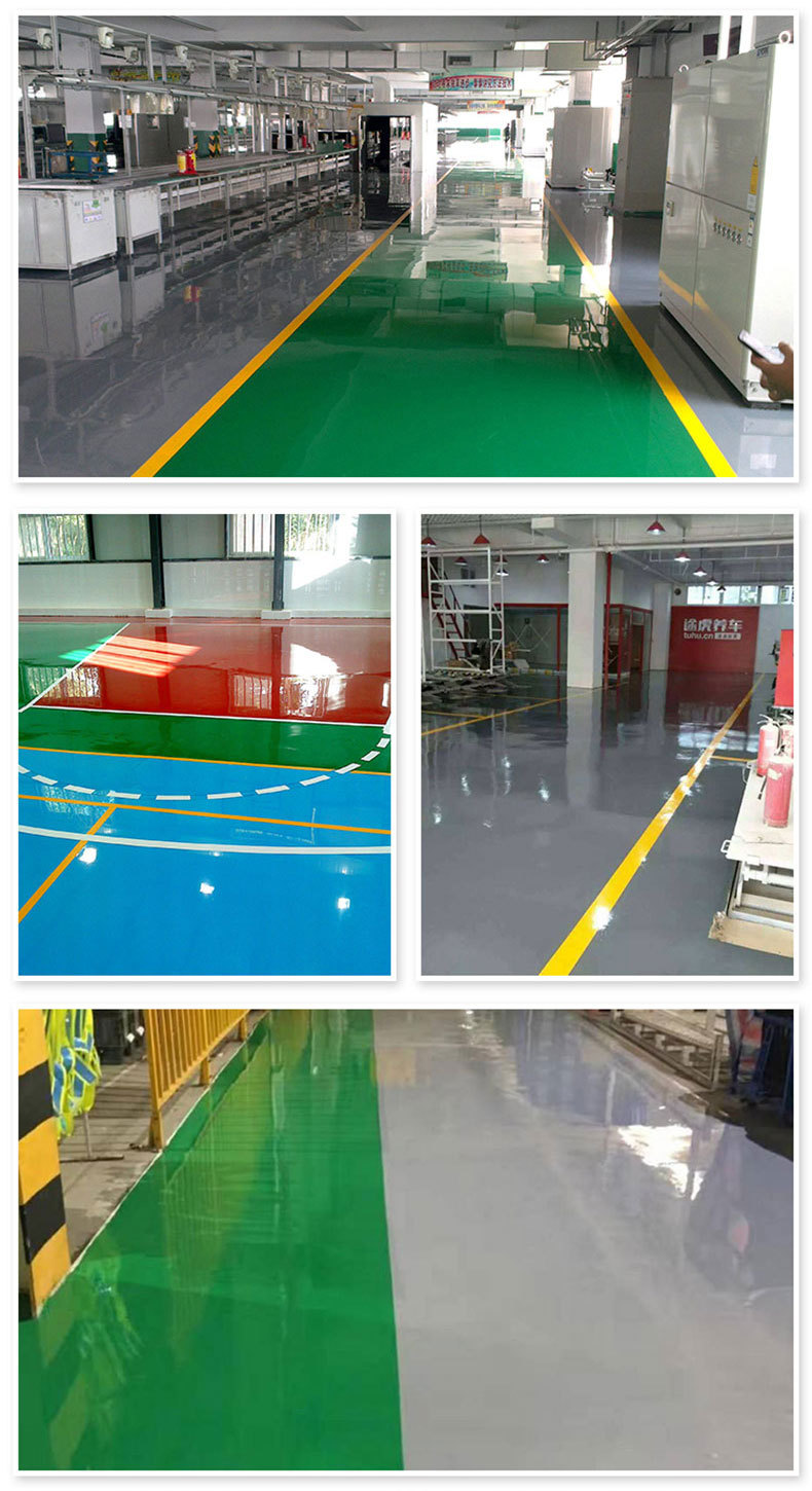 Oil based environmentally friendly floor paint has good wear resistance and is easy to apply. Two component anti-corrosion paint with adjustable colors