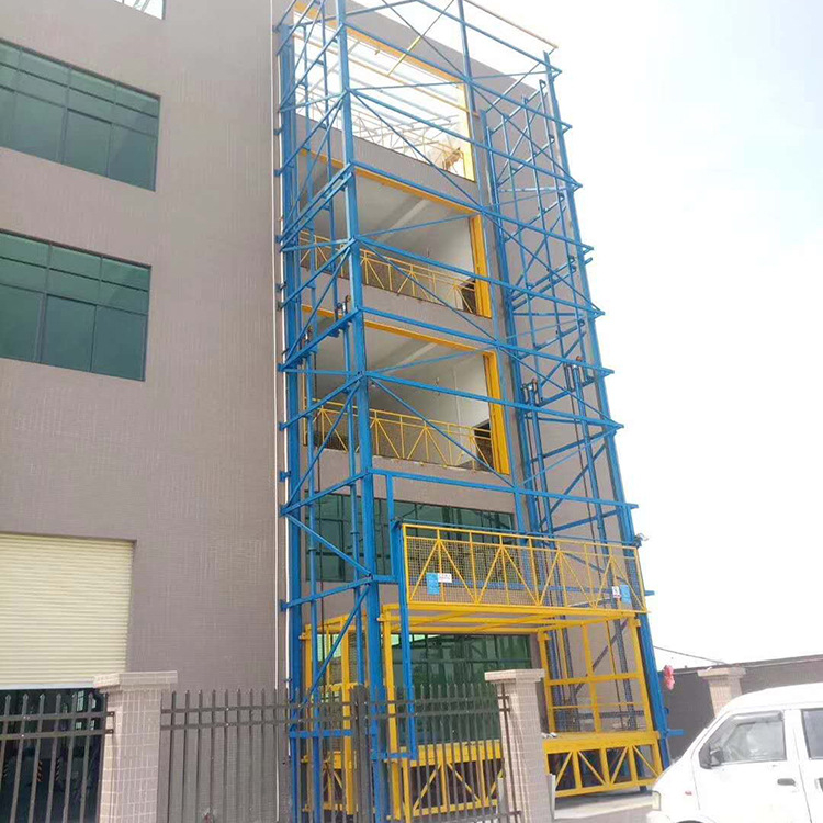 Weilin Qinli Factory Freight Elevator Guide Rail Hydraulic Elevator Simple Fixed Lifting Platform