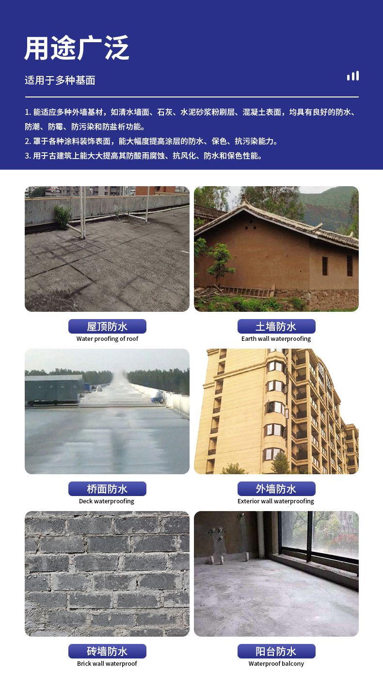 Wholesale water-based penetrating inorganic waterproofing agents directly supplied by manufacturers, super affordable Jiabaili